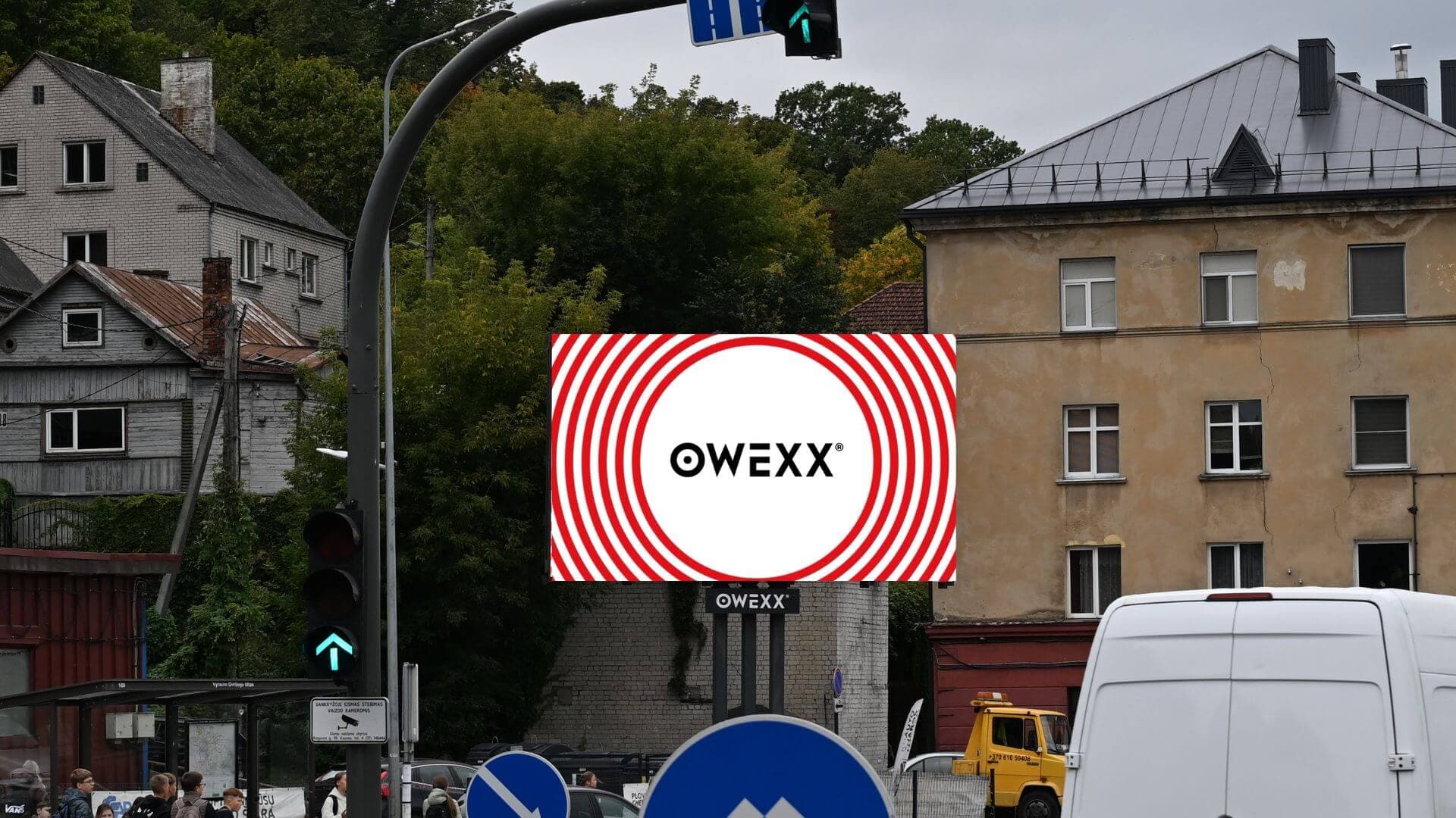 OWEXX välireklaamiekraanide võrk Kaunases: kvaliteet, tähelepanu, usaldus