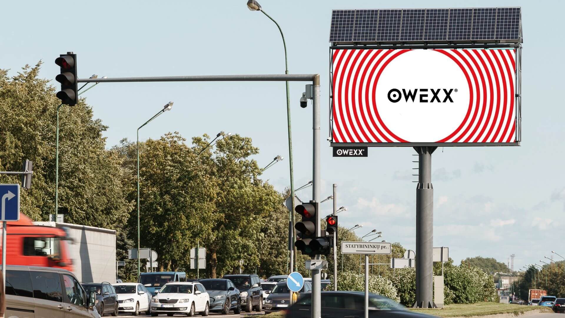 OWEXX udendørsskærmsnetværk i Klaipėda – bæredygtighed og kvalitet