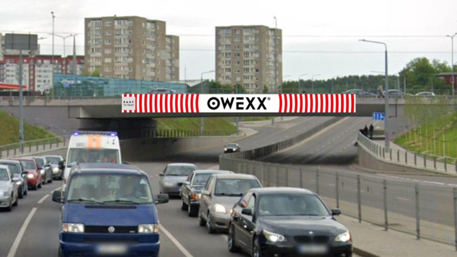 Välireklaamide võrgustik OWEXX esitleb uut ekraani Vilniuse viaduktil: särav meedia meeldejäävaks reklaamiks