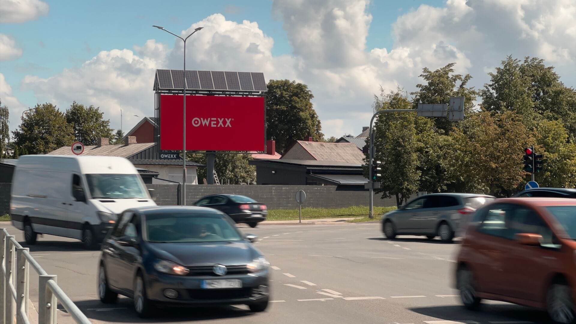 OWEXX udendørsskærmsnetværk i Šiauliai: enestående reklamemuligheder