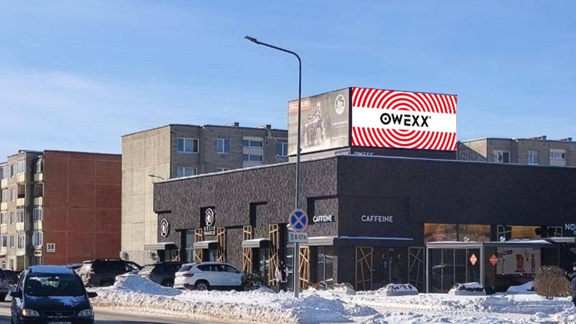 OWEXX udendørsskærmsnetværk: effektiv reklame i Mažeikiai