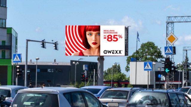 OWEXX lauko ekranų tinklas: matoma reklama miestuose ir išskirtiniai sprendimai