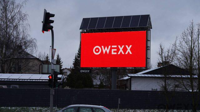 OWEXX lauko ekranai Šiauliuose: reklama, atkreipianti dėmesį