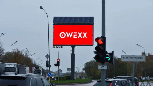 OWEXX lauko ekranų tinklas Klaipėdoje siūlo tvarią reklamą