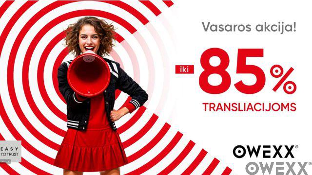 Vasariškos nuolaidos reklamos transliacijoms OWEXX lauko ekranų tinkle