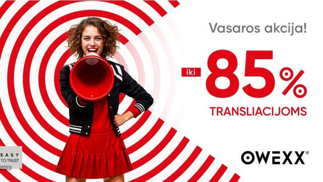 Vasariškos nuolaidos reklamos transliacijoms OWEXX lauko ekranų tinkle