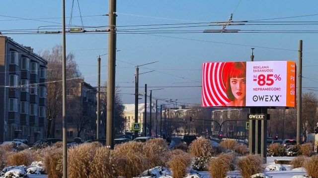 OWEXX lauko ekranų tinklas: modernūs ir matomumą užtikrinantys sprendimai Kaune